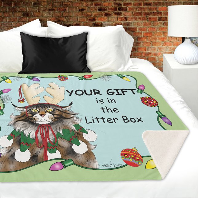 Cobertor Sherpa Presente de Natal Gelado Verde Engraçado (Criador carregado)