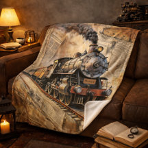 Presente de Trem a Vapor Antigo c/ Nome