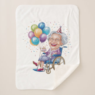 Cobertor Sherpa Presente engraçado de aniversário da avó para tia