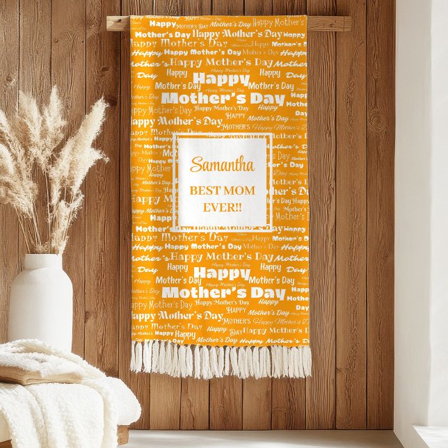 Cobertor Sherpa Presente Personalizado para o Dia das Mães para El (Soft Script Mother’s Day Personalized Gift for Her Sherpa Blanket)