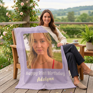 Cobertor Sherpa Presentes de Fotos Personalizados para uma Menina