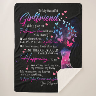 Cobertor Sherpa Presentes de namorada Carta Ao Meu Namorada