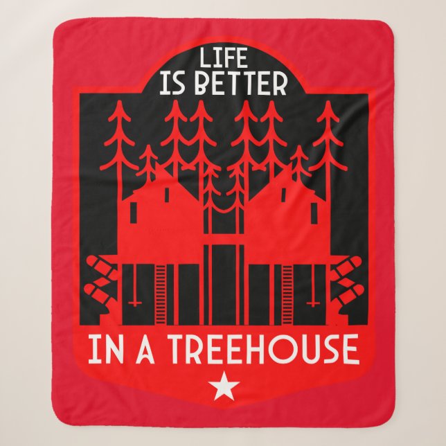 Cobertor Sherpa Presentes De Treehouse Playhouse E Roupa (Frente)