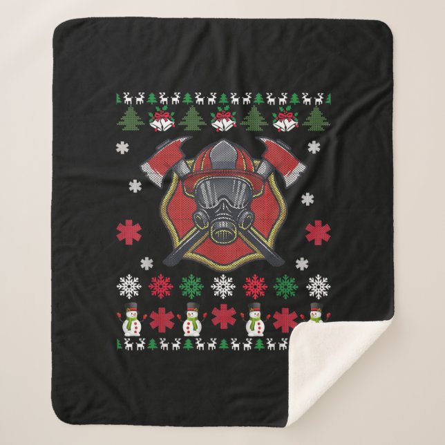 Cobertor Sherpa Presentes Engraçados De Fogueira De Natal (Frente)