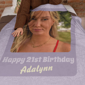 Cobertor Sherpa Presentes personalizados para mulheres violetas de