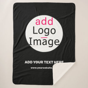 Cobertor Sherpa Preto Personalizado Chic Comercial Extravagante Pr