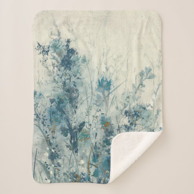 Cobertor Sherpa Primavera azul (Frente)