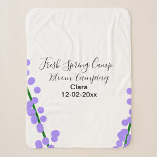 Cobertor Sherpa Primavera fresca flores de lavanda acampamento nom
