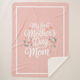 Cobertor Sherpa  Primeiro Dia das Mães Floral Rosa 