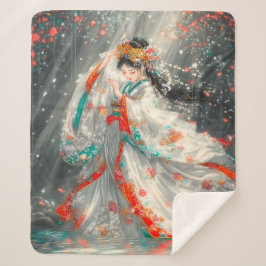 Cobertor Sherpa Princesa Étera em um Jardim da Fantasia