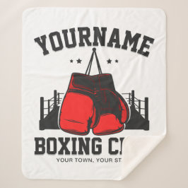 Cobertor Sherpa Pro Boxer ADD NAME - Luvas vermelhas Formação em A
