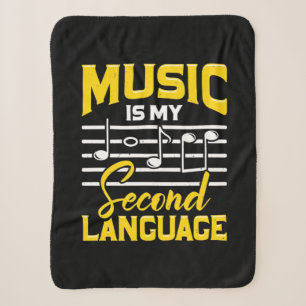 Cobertor Sherpa Professora Música É Meu Segundo Idioma
