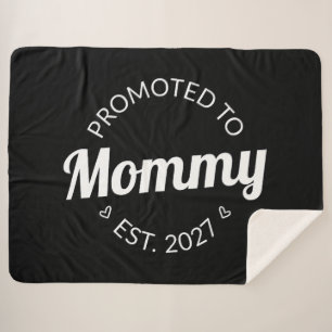 Cobertor Sherpa Promovida a Mamãe Est 2027 Anúncio de Nova Mamãe I