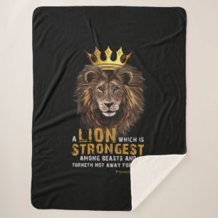 Cobertor Sherpa Proposta de script de Bíblia do Proverbs 30:30 KJV