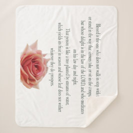 Cobertor Sherpa Psalm 1, Law day and Night, Streams of Waters,