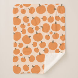 Cobertor Sherpa Pumpkin Pattern