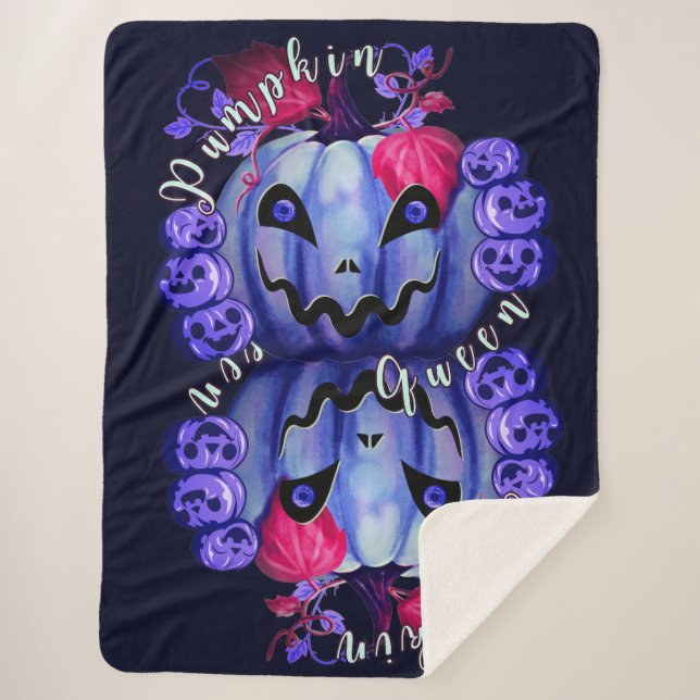 Cobertor Sherpa Pumpkin Queen (Frente)