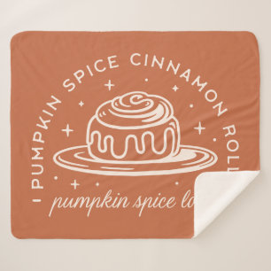 Cobertor Sherpa Pumpkin Spice Cinnamon Rolls