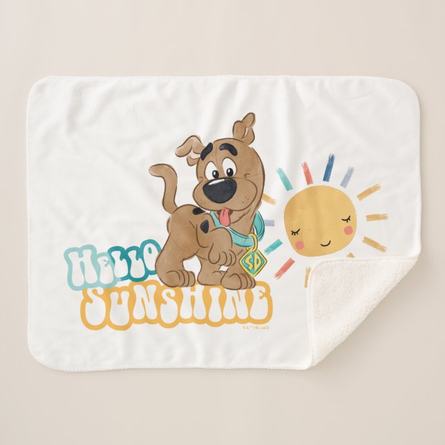 Cobertor Sherpa Puppy Scooby-Doo "Hello Sunshine" (Frente (Horizontal))