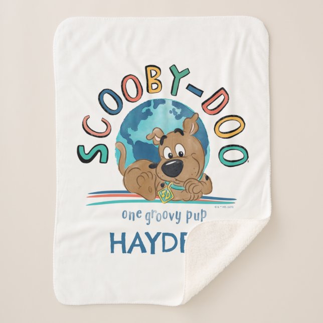 Cobertor Sherpa Puppy Scooby-Doo "One Groovy Pup" (Frente)