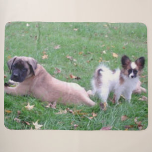 Cobertor Sherpa PUPPYS MASTIFF e PAPILLON