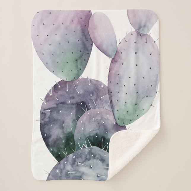 Cobertor Sherpa Purple Cactus (Frente)