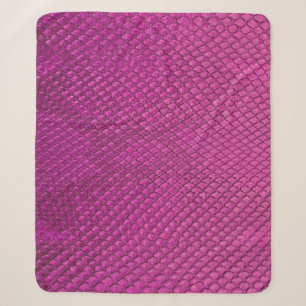 Cobertor Sherpa Python Rosa: Textura Da Pele De Cobra.