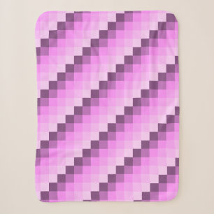 Cobertor Sherpa Quadrados Rosa e Roxo