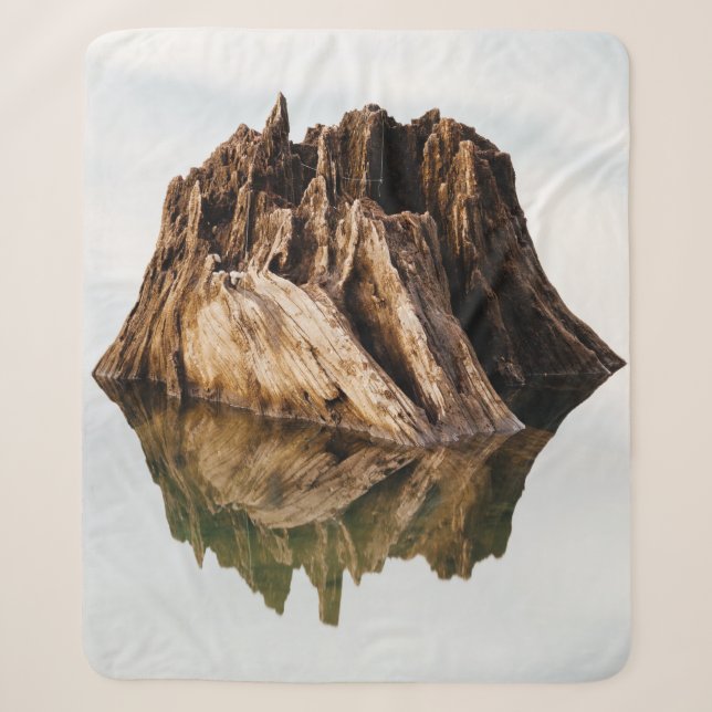 COBERTOR SHERPA QUADRO DE MADEIRA MARCADA (Frente)