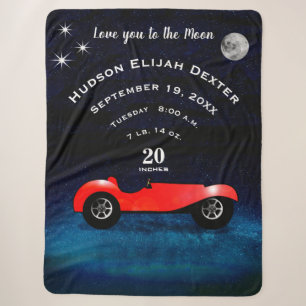 Cobertor Sherpa Quarto de Meninos Carro Clássico Amor Você Até a L