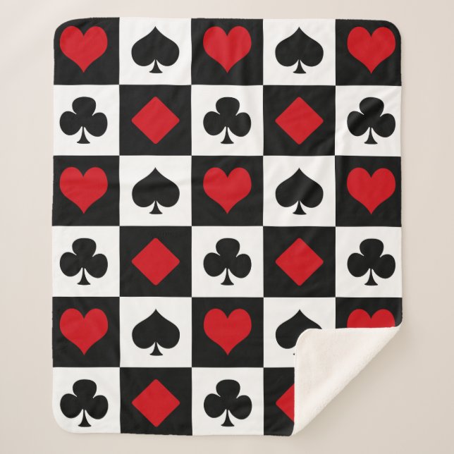 Cobertor Sherpa Quatro naipes de cartão (Frente)