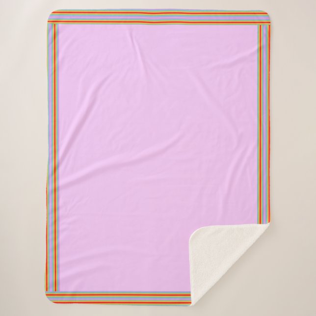 Cobertor Sherpa Quebra-cabeça rosa (Frente)