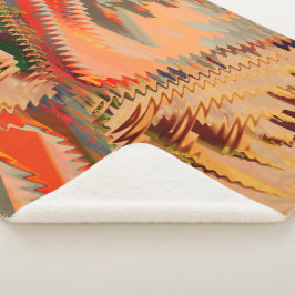 Cobertor Sherpa Quebra de núcleos com zigue zague ou livro onda