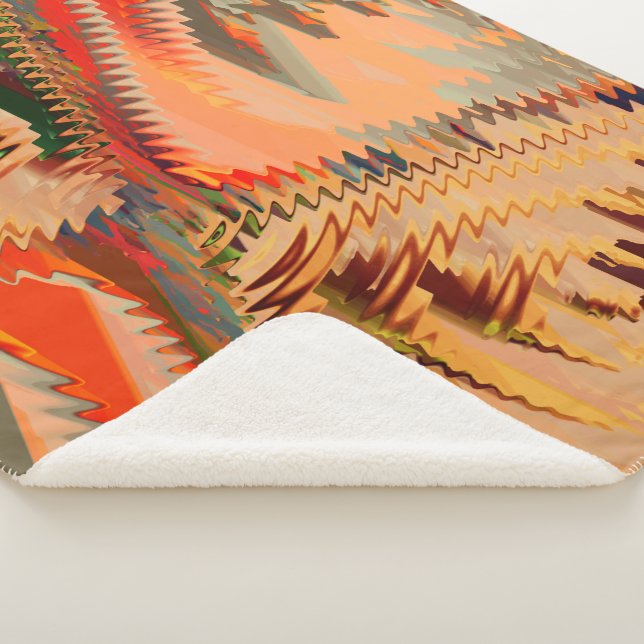 Cobertor Sherpa Quebra de núcleos com zigue zague ou livro onda (3/4)