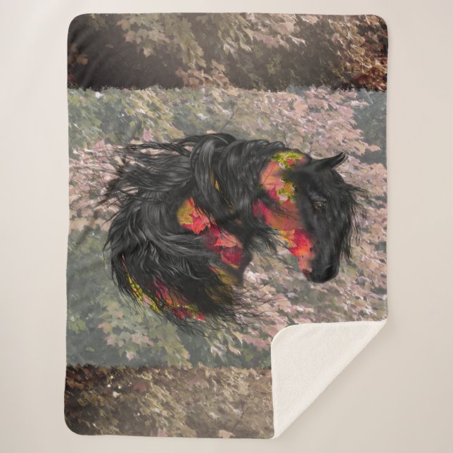 Cobertor Sherpa Queda de Cavalo Frísia (Frente)