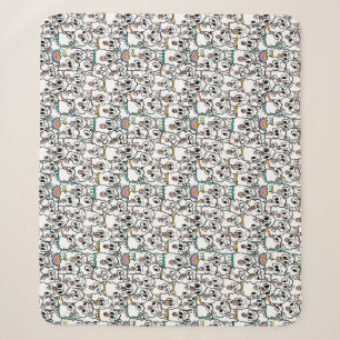 Cobertor Sherpa Quirky Cartoon Llama Herd Doodle