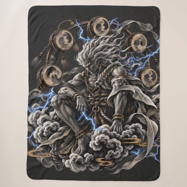 Cobertor Sherpa Raijin Azul (Frente)