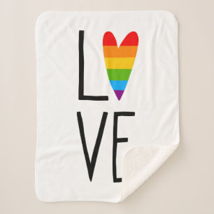 Cobertor Sherpa Rainbow Love