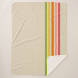Cobertor Sherpa Rainbow Sherbet Vintage Striped
