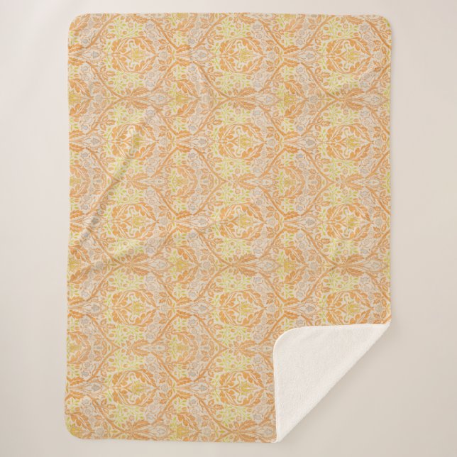Cobertor Sherpa Ramo Dourado de William Morris (1834-1896) (Frente)