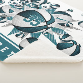 Cobertor Sherpa raparigas teatrais esportes basketball estrelas