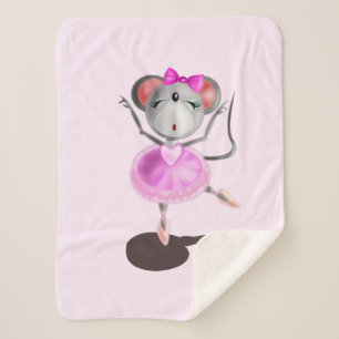 Cobertor Sherpa Rato Pequeno Ballerina