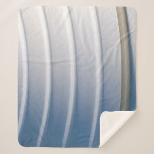 Cobertor Sherpa Recipiente de plástico azul e branco