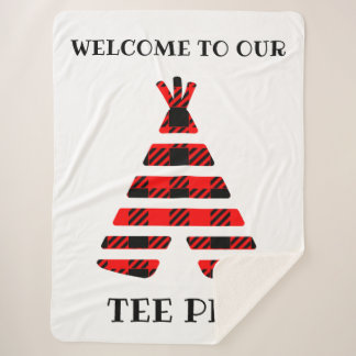 Cobertor Sherpa Red Buffalo Xadrez Tee Pee Sherpa Blanket