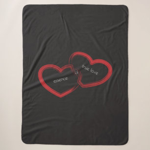 Cobertor Sherpa Red Double Heart Sherpa Blanket