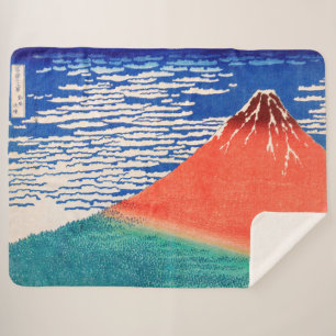 Cobertor Sherpa Red Fuji Hokusai