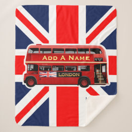Cobertor Sherpa Red London Double Decker Bus