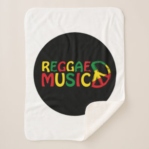 Cobertor Sherpa Reggae Music design, reggae art