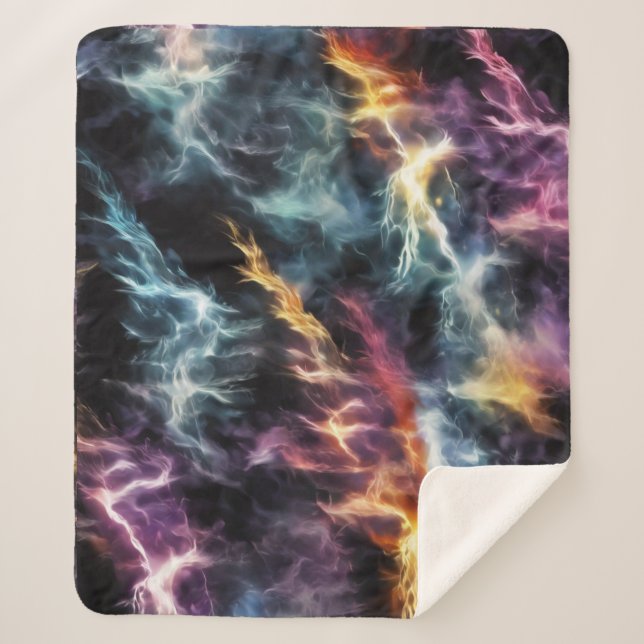 Cobertor Sherpa Relâmpago Dramático (Frente)