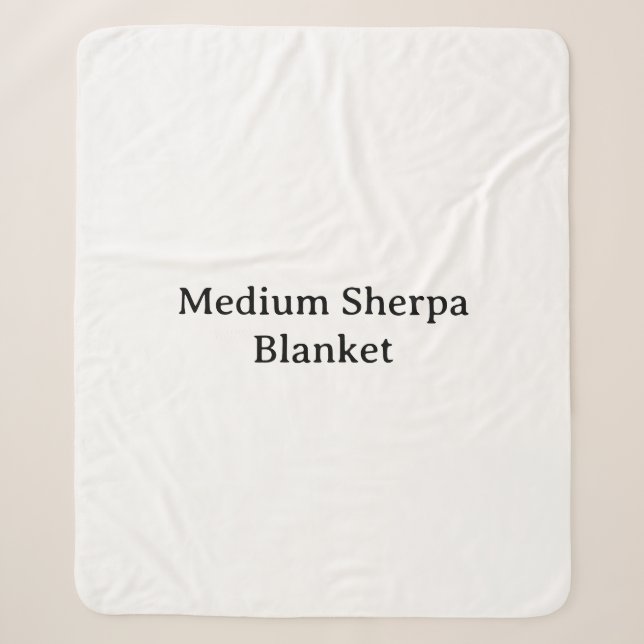 Cobertor Sherpa Remova Este Texto & Adicione Seu Próprio Design Mé (Frente)